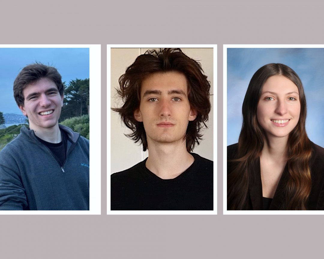 Joseph Karaganis CC'26, Theo Taplitz CC'25, Brianna Przywozny SEAS’25